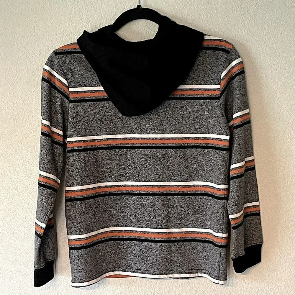 Cat & Jack Medium-Weight Gray/Black/Orange Hoodie. Size Medium.